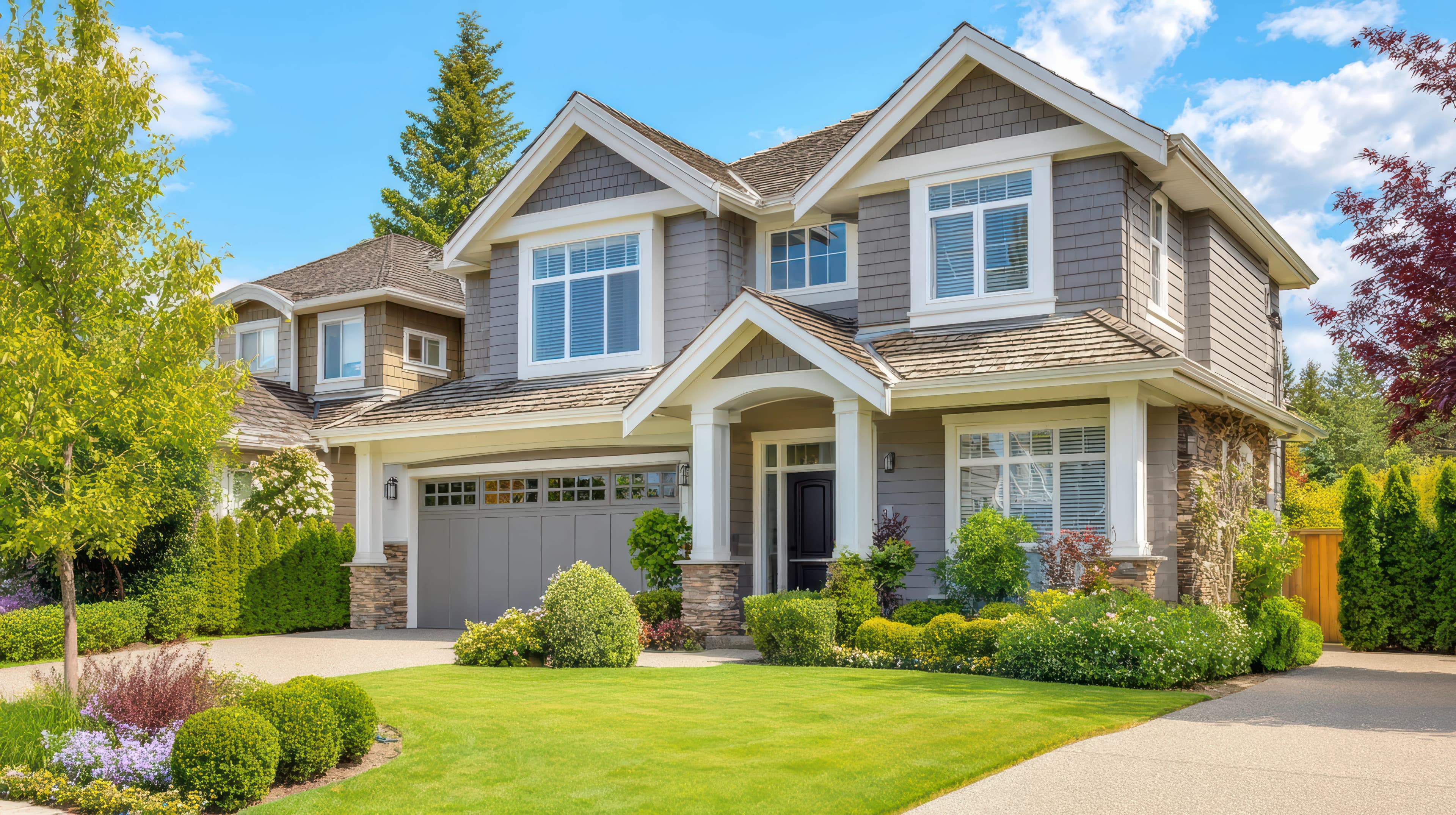 Welcoming family home with a landscaped front lawn